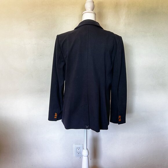 NWT ANN TAYLOR Notched One Button Blazer - Deep Navy  |10P - Picture 3 of 15